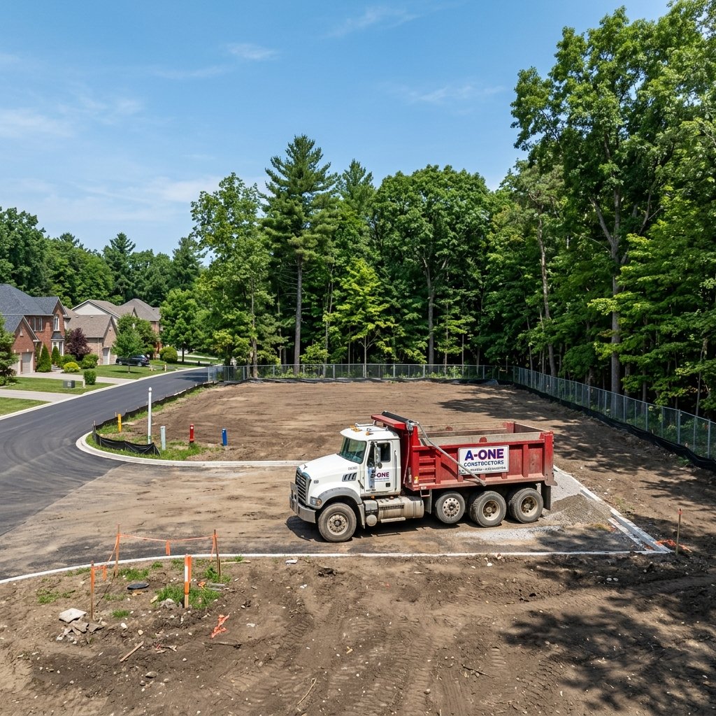 A-One Tree Services performing commercial land clearing in Rochester NY