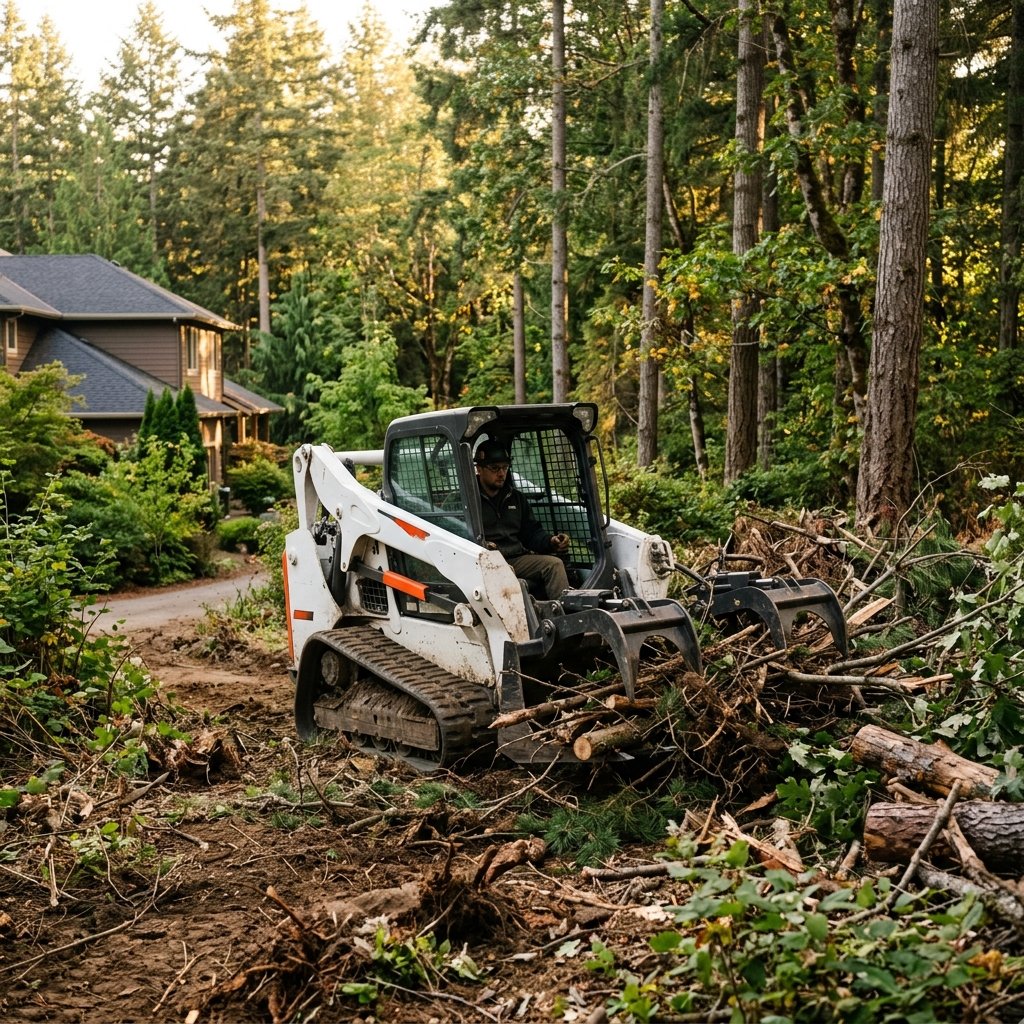 A-One Tree Services Bobcat Loader in Penfield NY