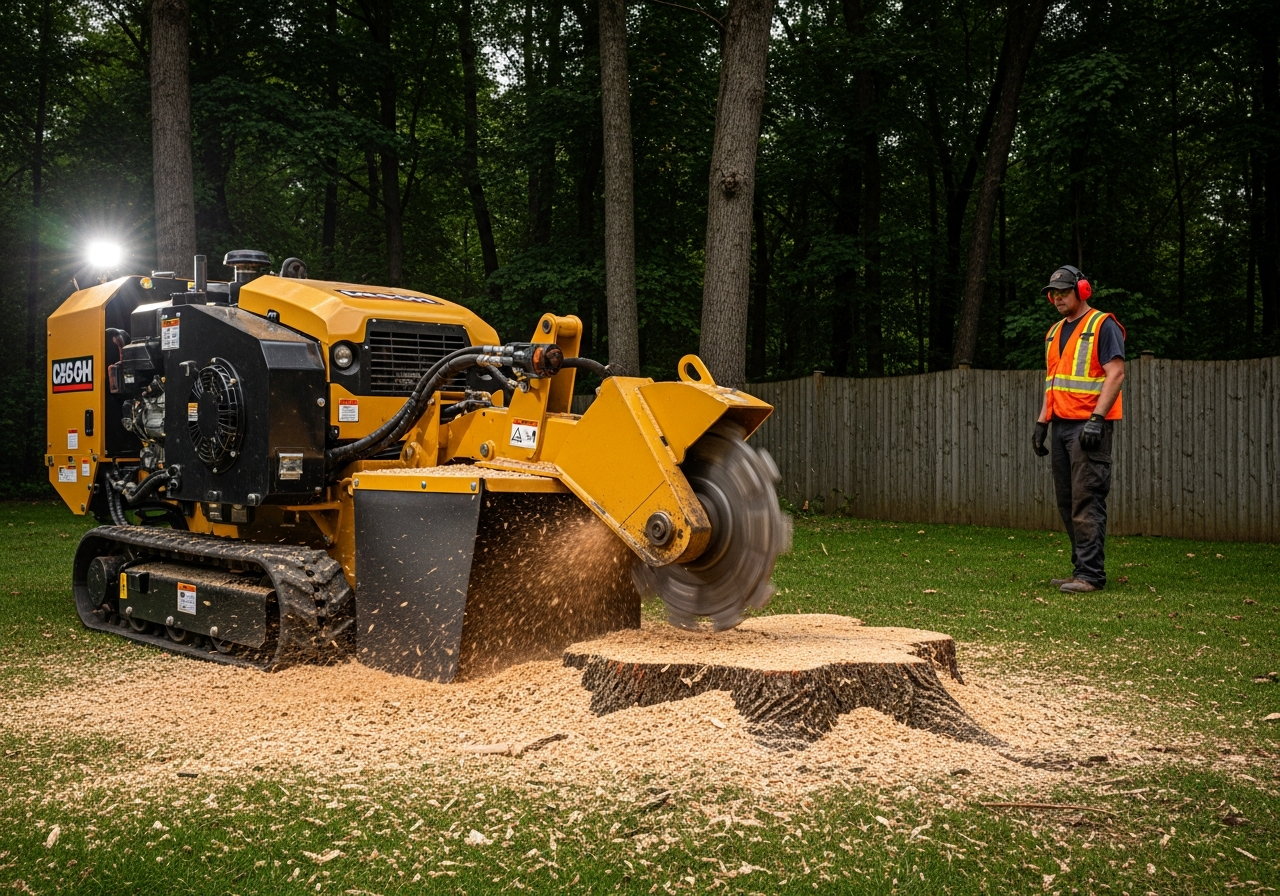 Stump grinding service in Perinton NY