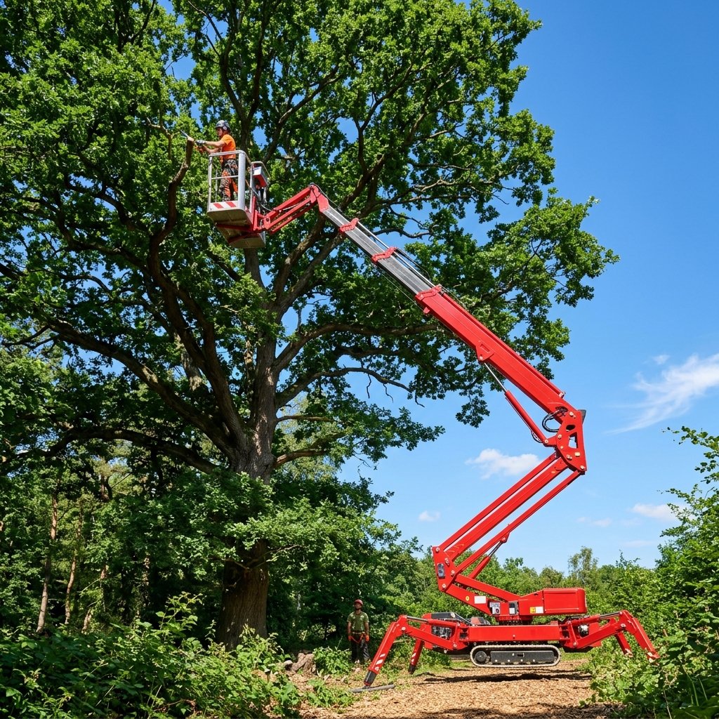 A-One Tree Services Spider Lift in Webster NY